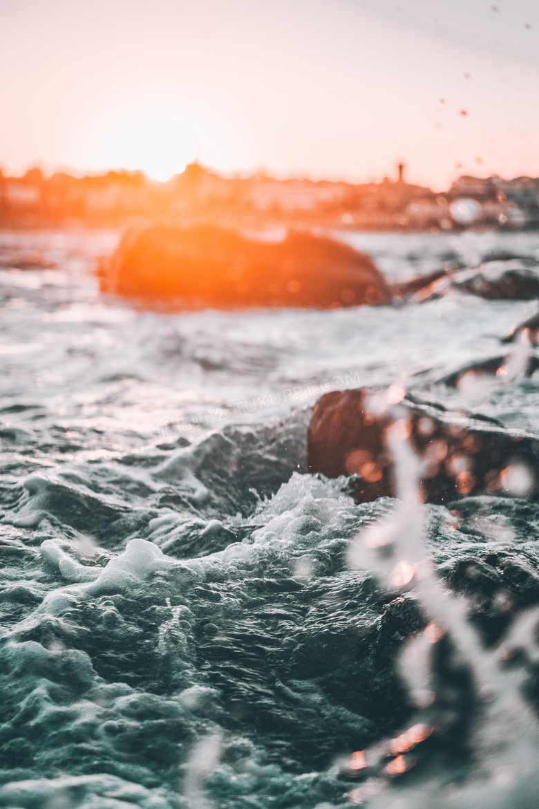 唯美大海波浪图片