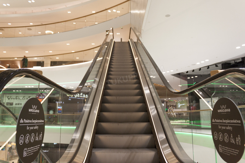 购物商场自动扶梯图片