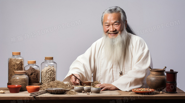 老中医在调制中药jpg像素:2912 x 1632格式: jpg中医药材背景素材jpg