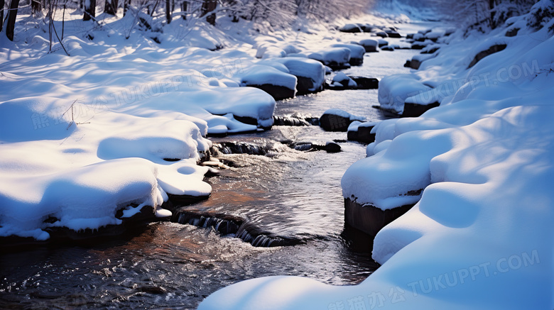 冬天雪地风景图片