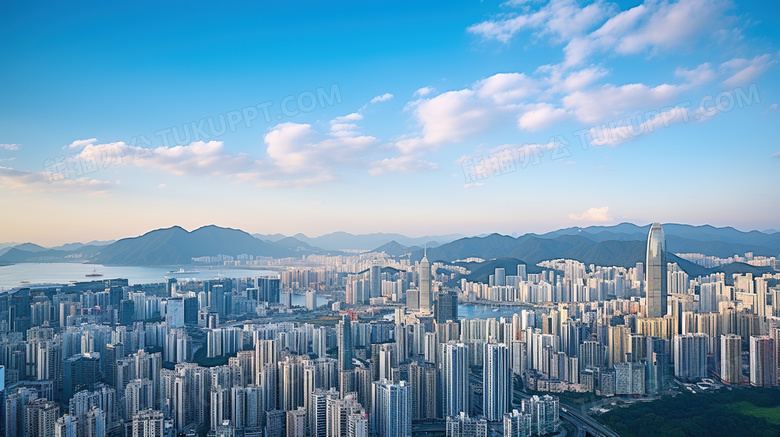 城市高楼建筑鸟瞰图图片