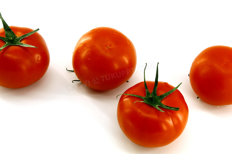 西红柿白色背景图片