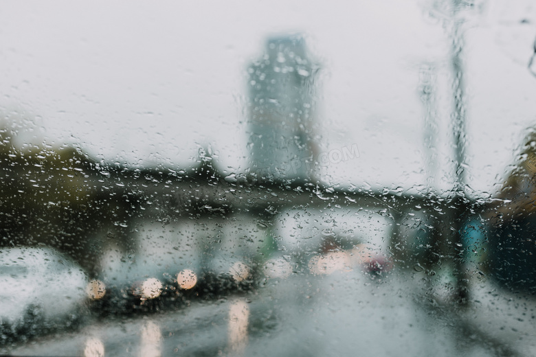 非主流窗外雨景图片