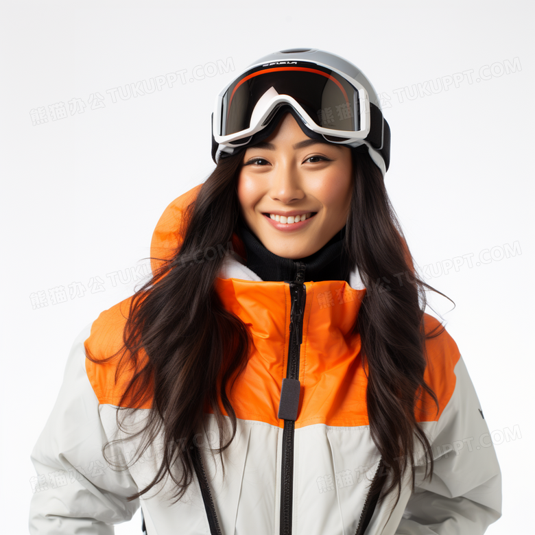 穿着滑雪服的美女模特图片