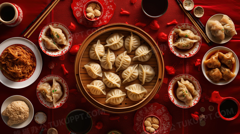 新年过年饺子图片