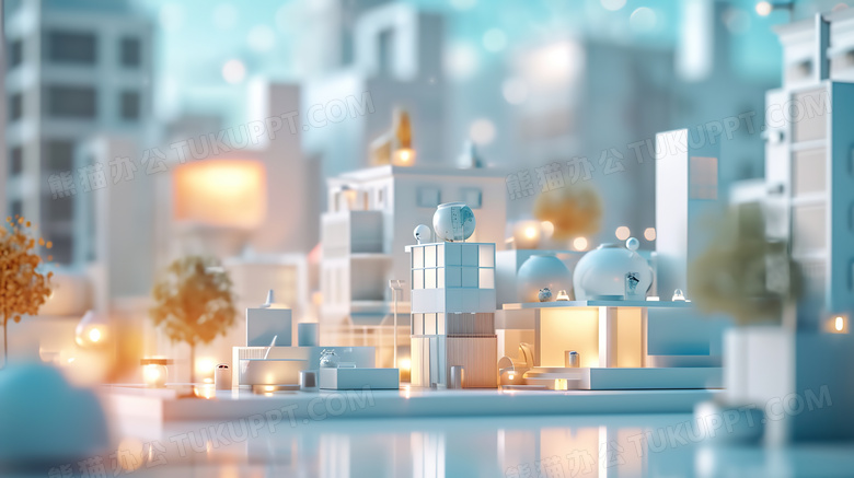 城市建筑景观模型图片
