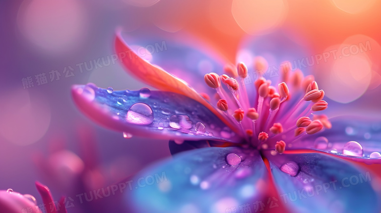 紫红色露薇花特写图片