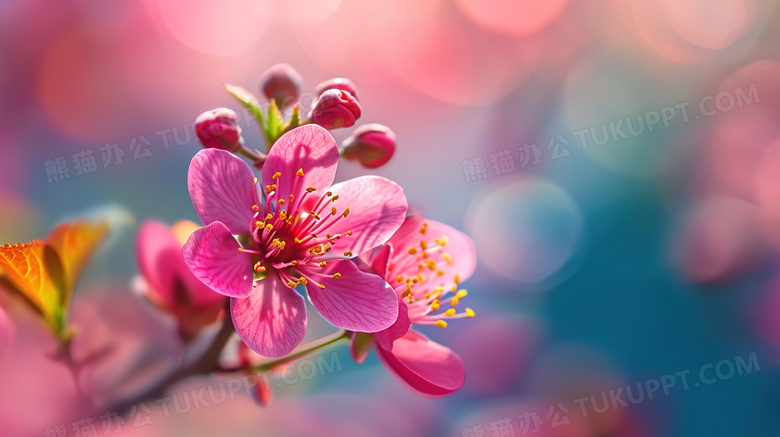 紫红色露薇花特写图片