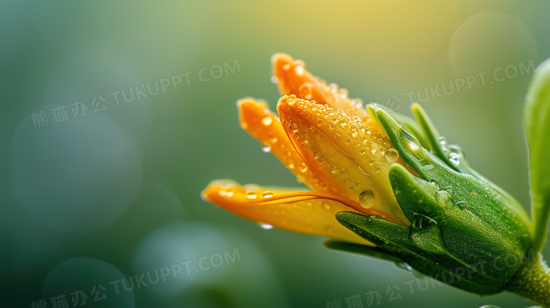 春天鲜花花苞特写图片