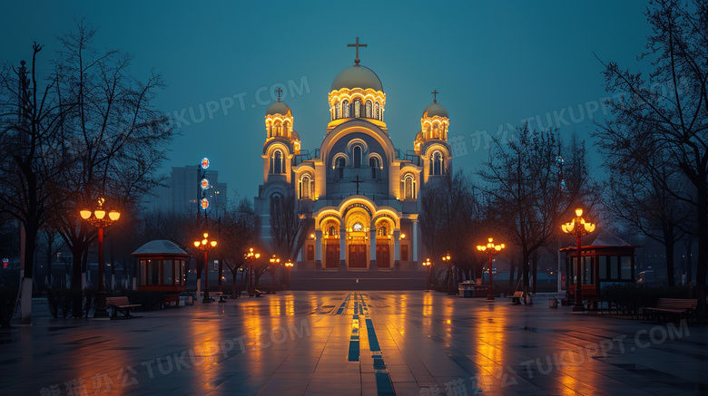 哈尔滨索菲亚大教堂建筑风景图片