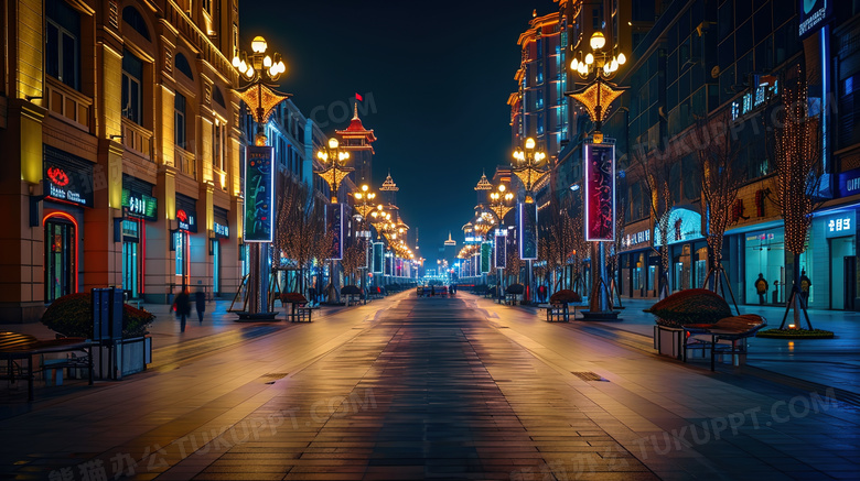 哈尔滨中央大街风景图片