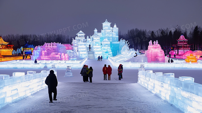 东北哈尔滨冰雪大世界冰雕图片