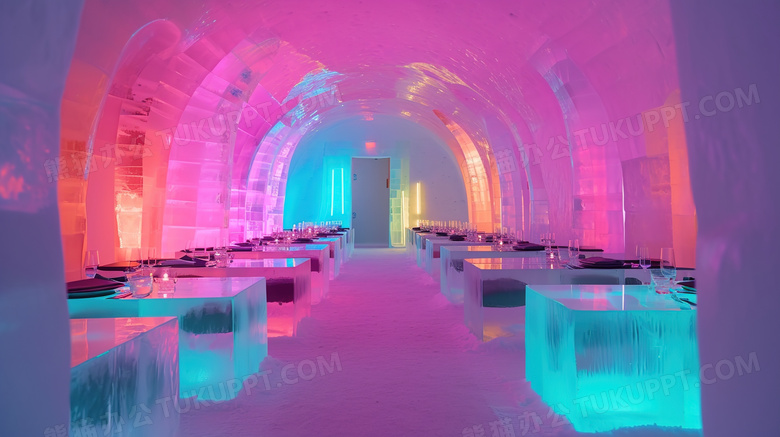 彩色幻彩东北冰块主题餐厅图片