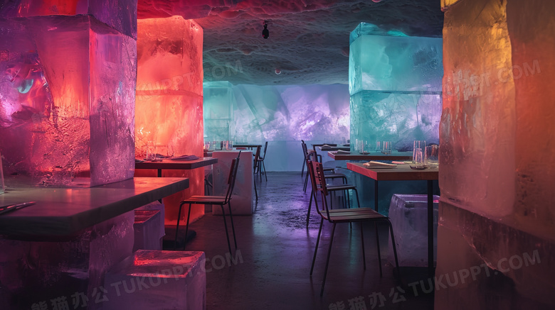 彩色幻彩东北冰块主题餐厅图片