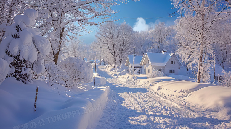 东北大雪雪乡雪景风景图片