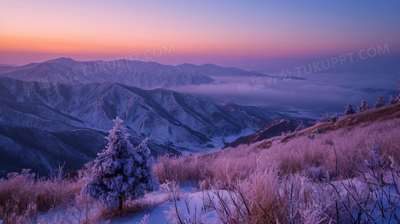 吉林长白山冬季雪景图片