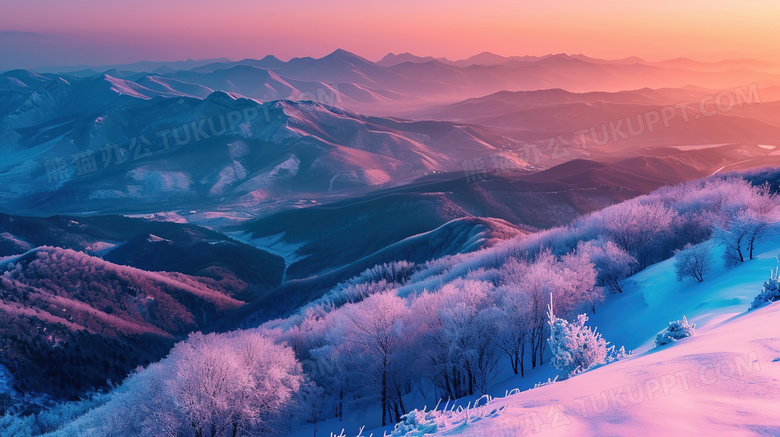 吉林长白山冬季雪景图片