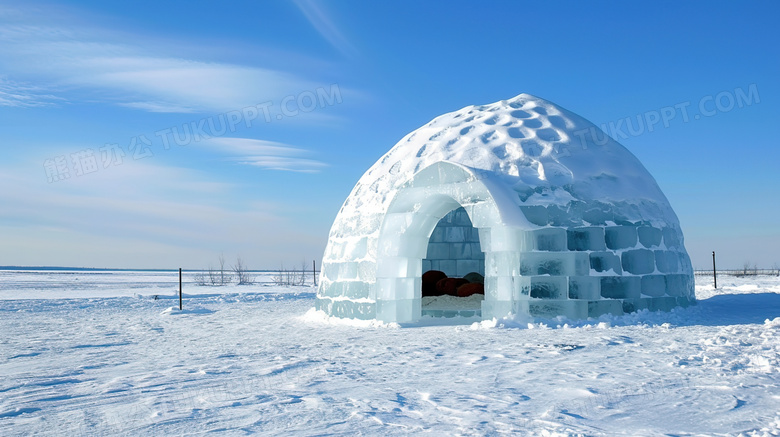 东北冰雕冰屋建筑图片