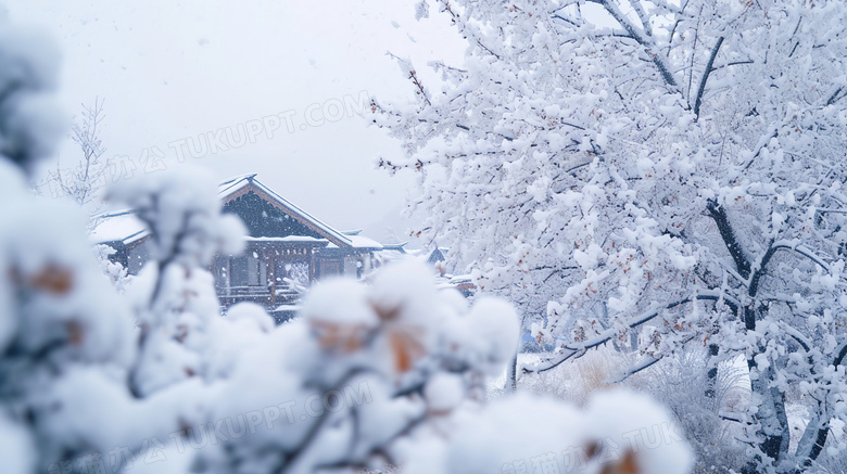 冬季东北木屋雪景图片