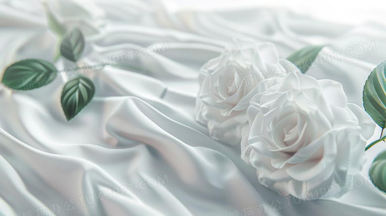 简约女神节玫瑰花装饰图片