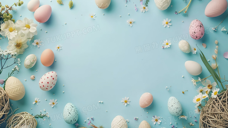 涂鸦复活蛋装饰背景图片