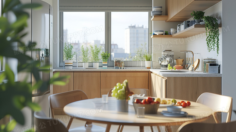 现代化公寓的厨房图片