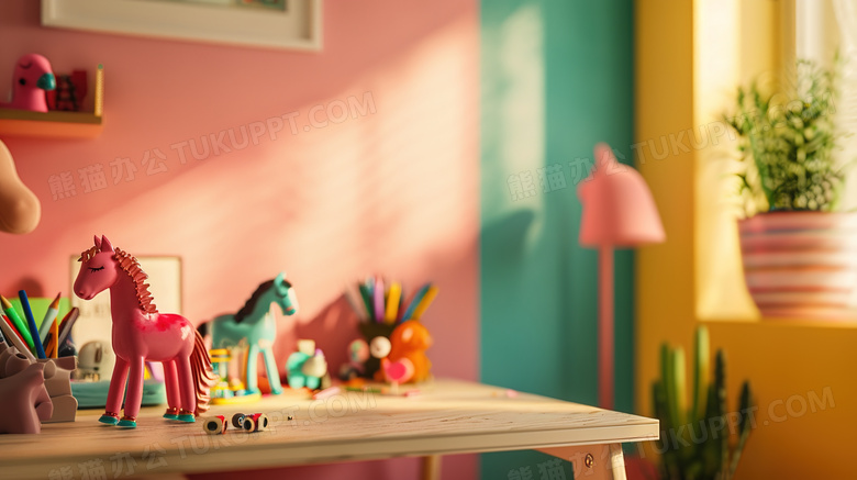 室内儿童桌面木马图片