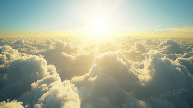 云层中的太阳风景图片