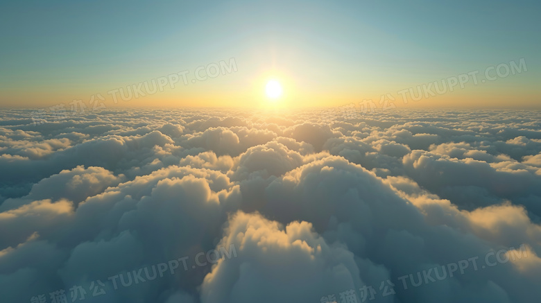 云层中的太阳风景图片