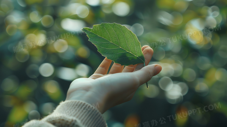 阳光下的春天植物环保节能图片