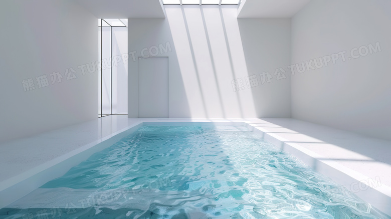 干净的室内泳池水面图片