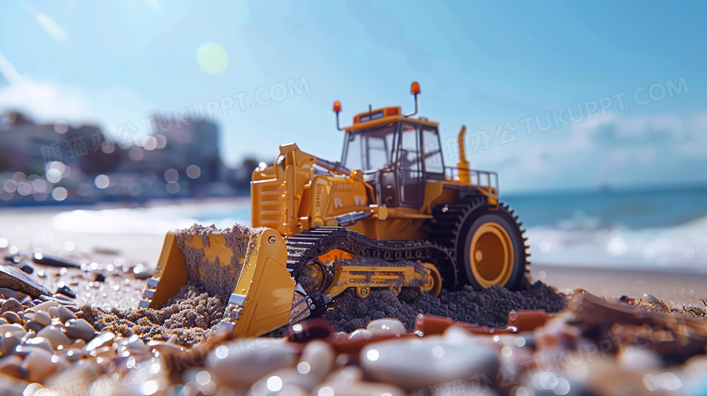 沙滩儿童玩具挖掘机图片