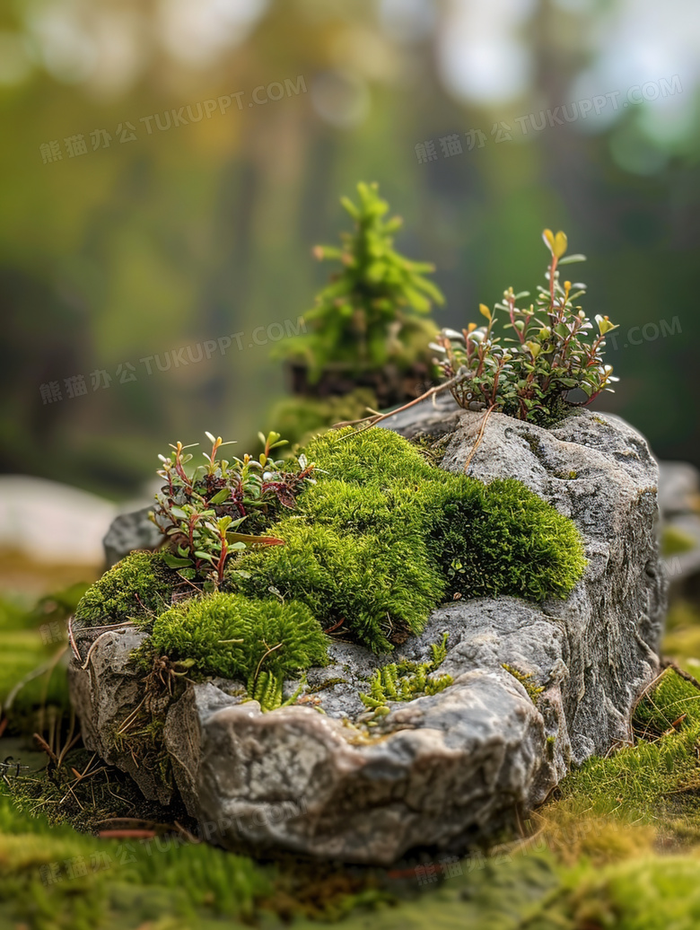 大自然绿色植物苔藓微距拍摄图片