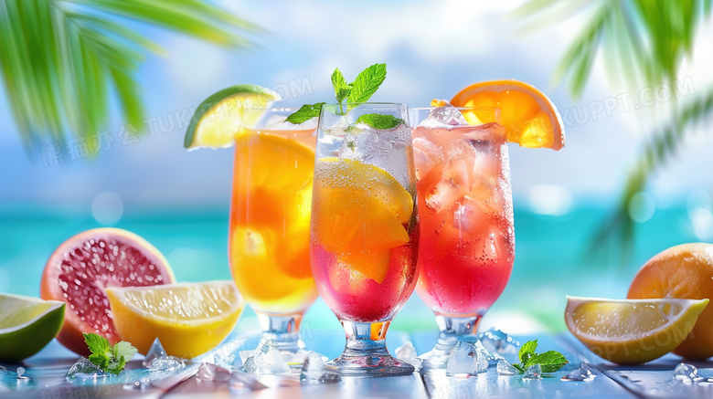 美味夏季饮品果汁图片