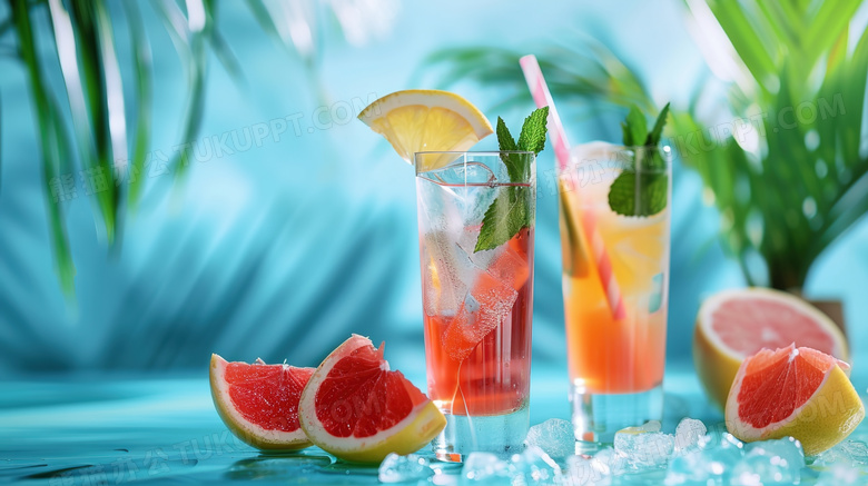 美味夏季饮品果汁图片