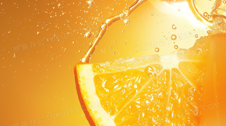 橙色夏季饮品橙汁图片