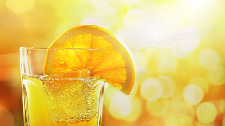 橙色夏季饮品橙汁图片