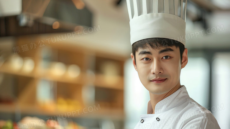 男性厨师亚洲人像图片