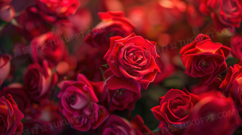 唯美浪漫的红色玫瑰花图片