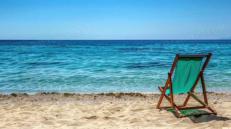 海边休闲度假躺椅图片