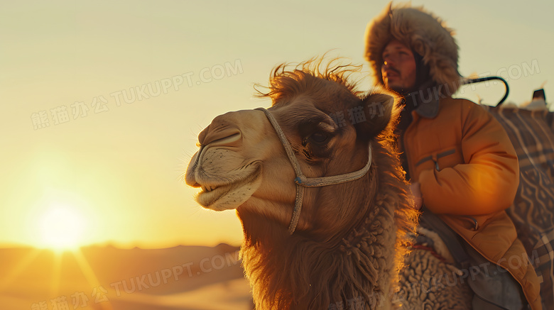 沙漠骆驼驼峰黄沙高清图片