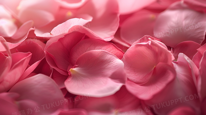 散落在地上玫瑰花瓣唯美清新高清图片