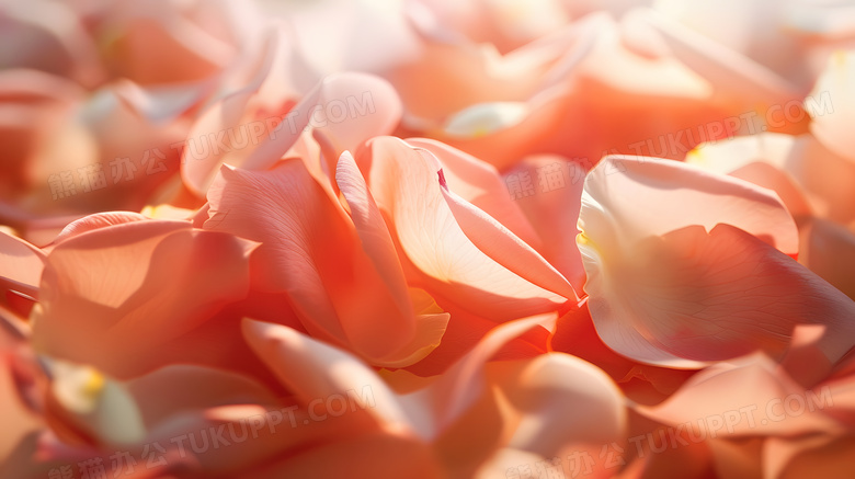 散落在地上玫瑰花瓣唯美清新高清图片