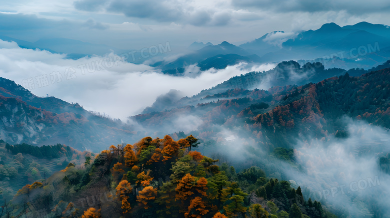 中国江西庐山风景概念图片