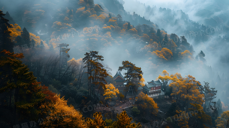 中国江西庐山风景概念图片