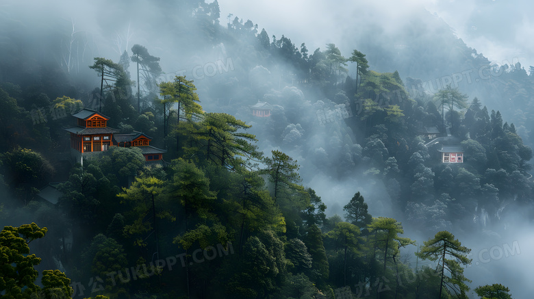 中国江西庐山风景概念图片