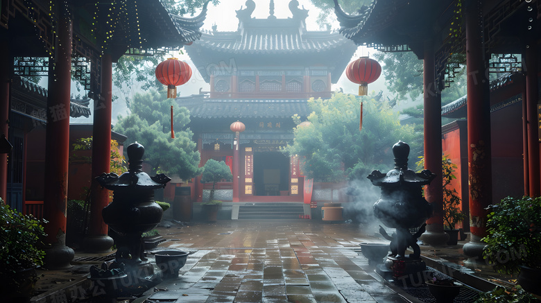 中国河南嵩山少林寺风景高清概念图片