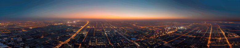 天空下的城市夜景建筑摄影图片