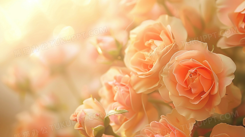 粉色盛开的玫瑰月季花图片