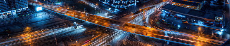 城市夜景交通立交桥摄影图片
